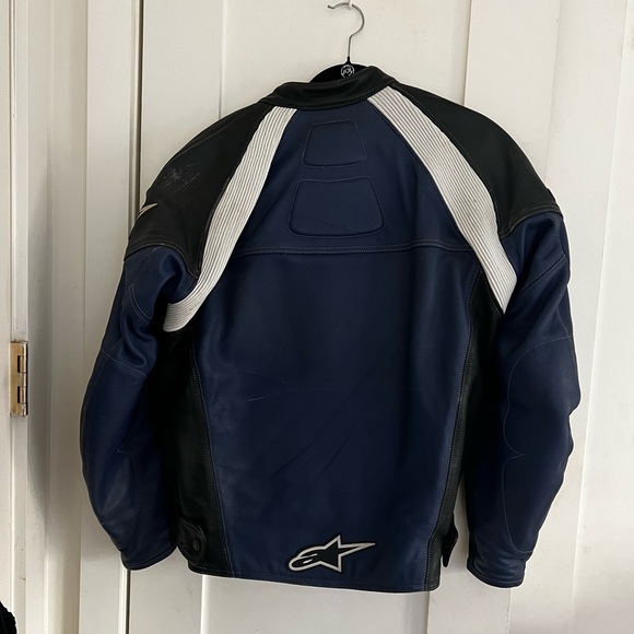 Blue black white alpinestars motocross/ motorcycle jacket - Picture 3 of 6